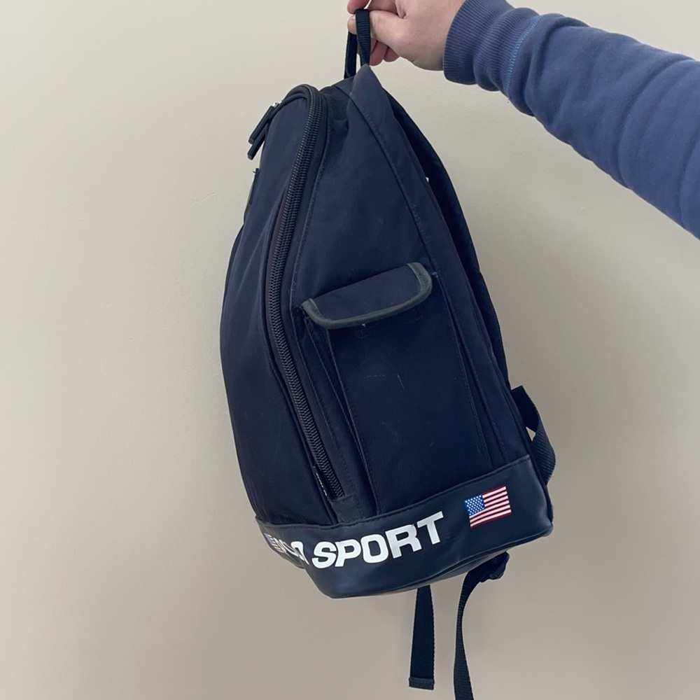 Vintage Polo Sport Ralph Lauren Black Backpack